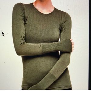 ISO Lululemon Principal Dancer Francesca LS Cashmere Blend Top Olive in 6, 8, 10